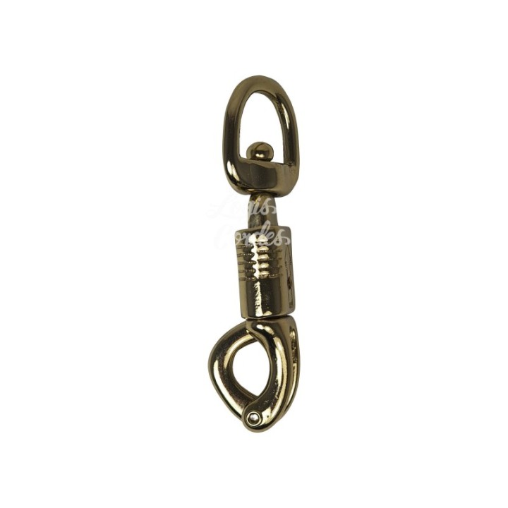 Golden Steel Snap Hook / Golden 25mm/12cm Panic Snap with Swivel Eye