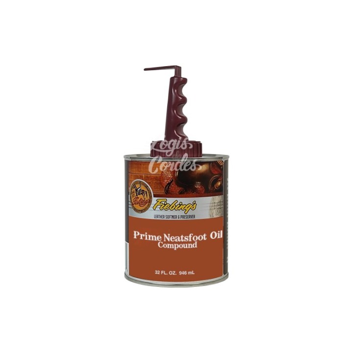Fiebing's Prime Neatsfoot Oil Compound 32Oz/946ml Neutral/ Neutral with applicator