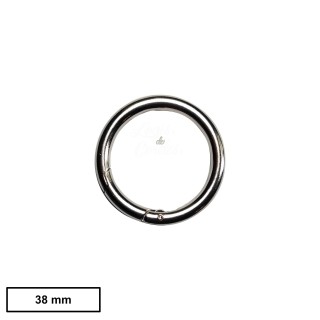 38mm Nickel-Plated Steel Round Snap Hook / Nickel