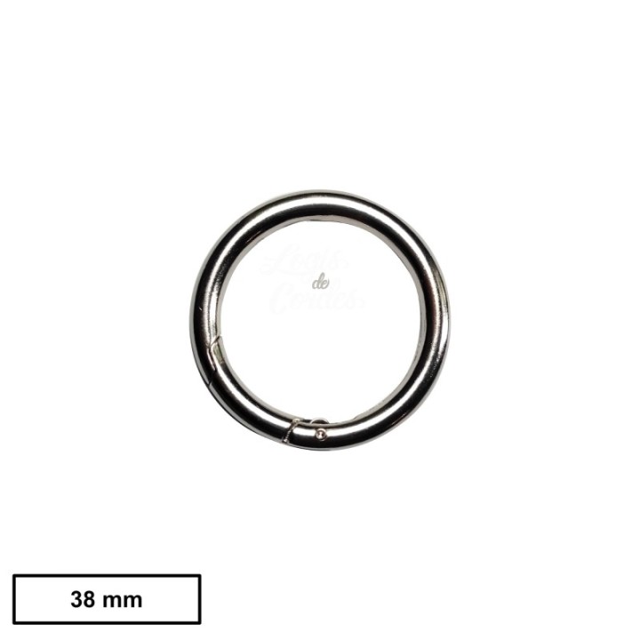 38mm Nickel-Plated Steel Round Snap Hook / Nickel