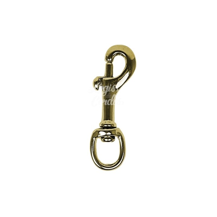Brass snap with rotating eye