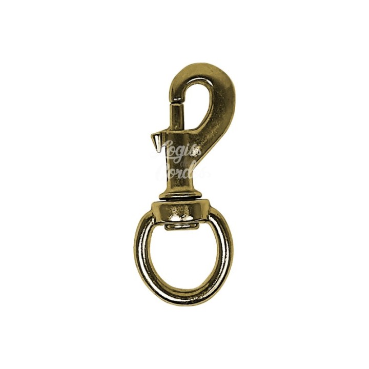 Mousqueton Bronze Doré / Golden tirette oeil tournant