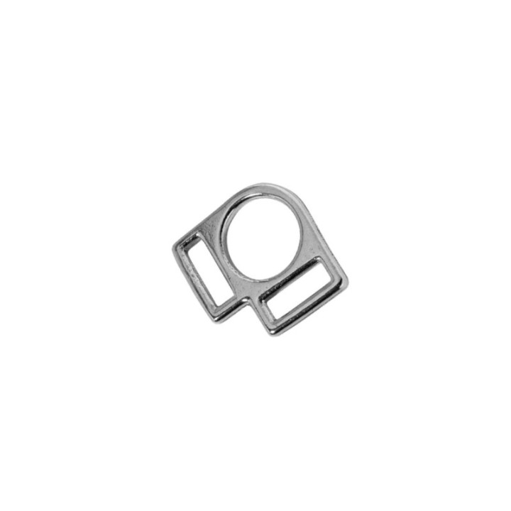 nickel plated Brass Halter Round 2 Loops
