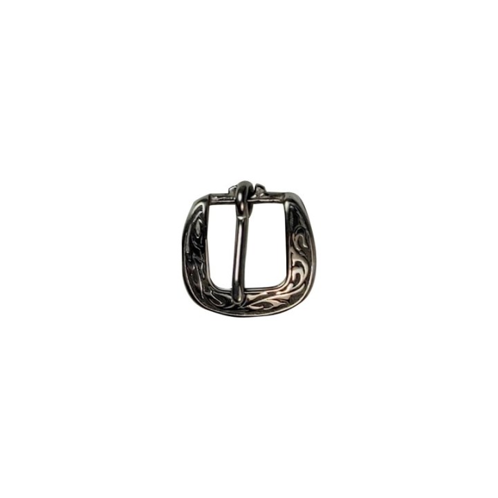 FLORAL HEEL buckle w/ black patina