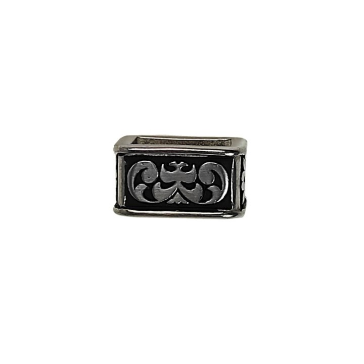 FLORAL loop w/ black patina