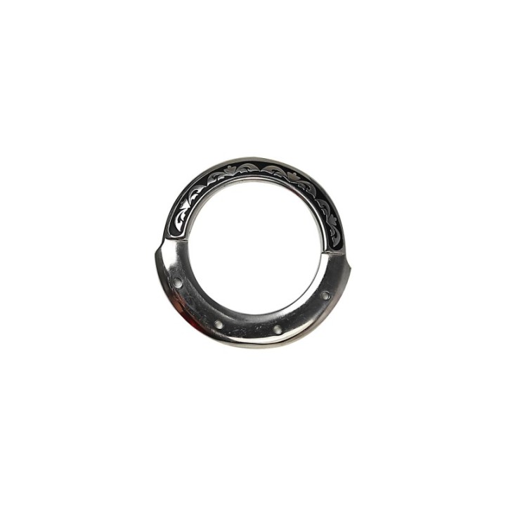 Floral Inskirt Rigging Ring w/ black patina