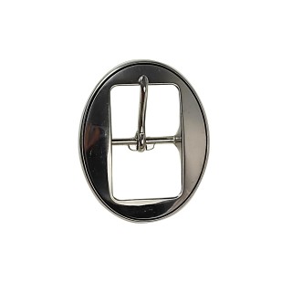 oval double buckle w/ black patina line