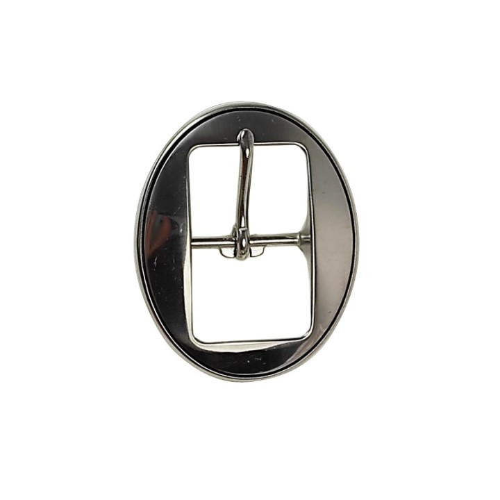 oval double buckle w/ black patina line