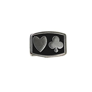 Passant card suit avec patine noire