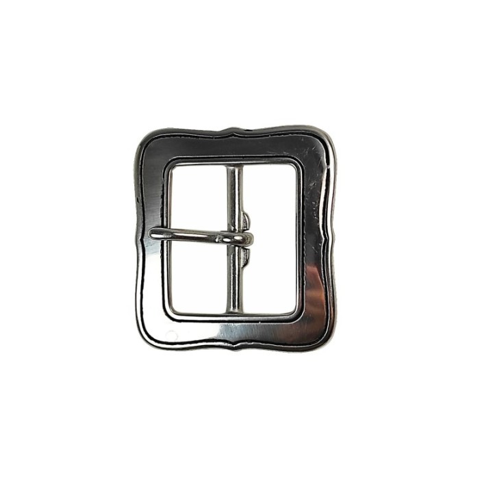 double smooth vertical buckle w/ black patina