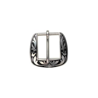 floral Flank Buckle W/ black patina