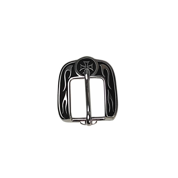 Heel Buckle with the cross and flame