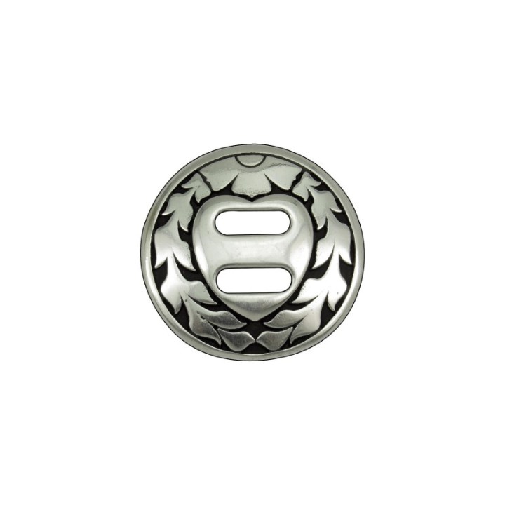 Concho slotted heart avec patine noire