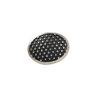 Concho ovale polka dot avec vis chicago et patine noire