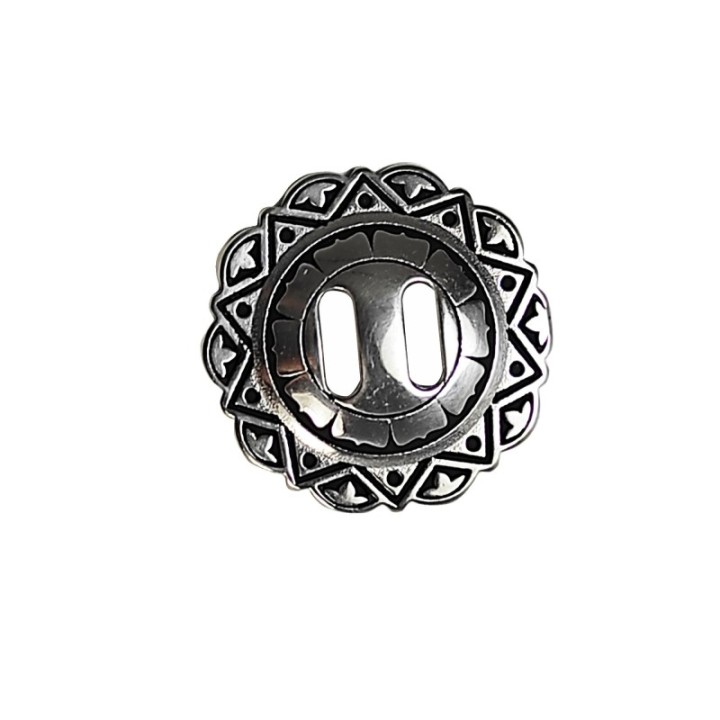Concho slotted oldtime withe black patina