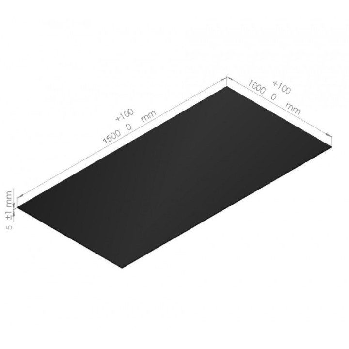 NEOPRENE foam 160kg/m3 black 1m X 1.5m