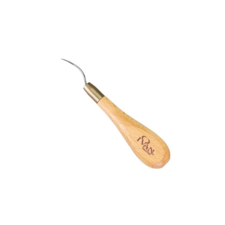 Curved sewing punch