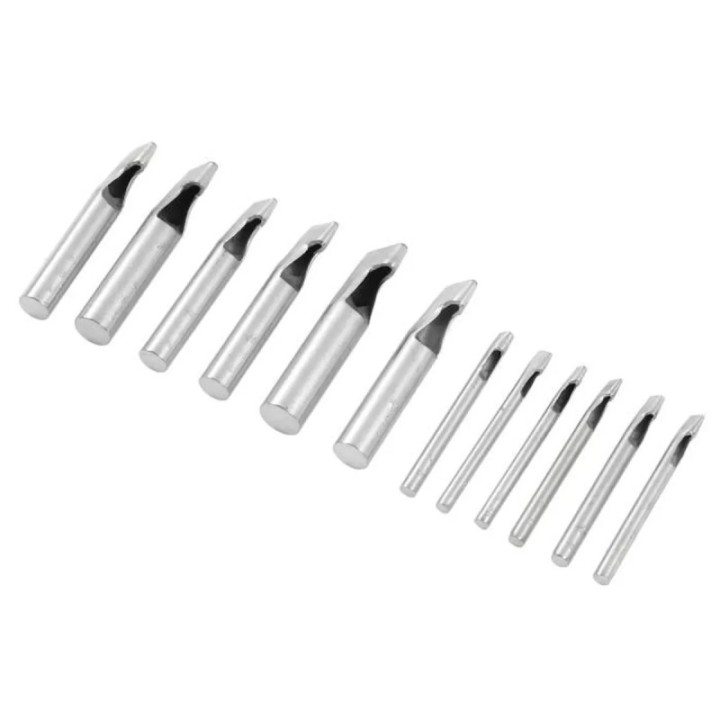 Set 12 of long hole punching tools