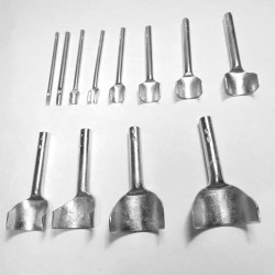 set of 12 round tip punches