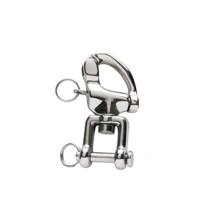 Stainless Steel Snap Hook 35mm with Swivel Eye Attachment