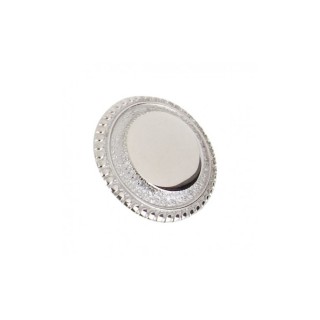 Carved stainless steel roundel 28mm