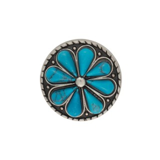 Turquoise Flower Concho