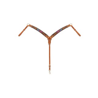 Weaver - Turquoise Cross Twisted Feather Contoured Breast