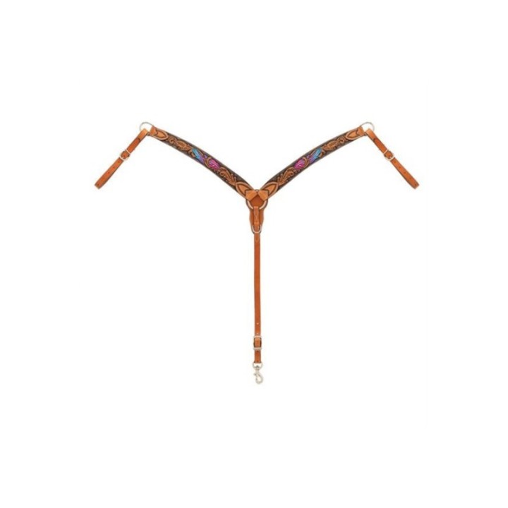 Weaver - Turquoise Cross Twisted Feather Contoured Breast