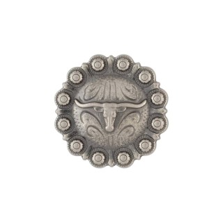 Concho rond Longhorn Berry Nickel vieilli