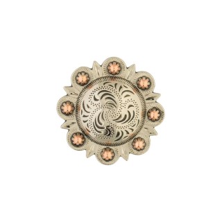 Concho Berry Argent vieilli & cuivre Vis chicago