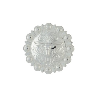 Round Longhorn Berry Concho silver plated