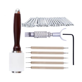 Basic tool set for leather embossing