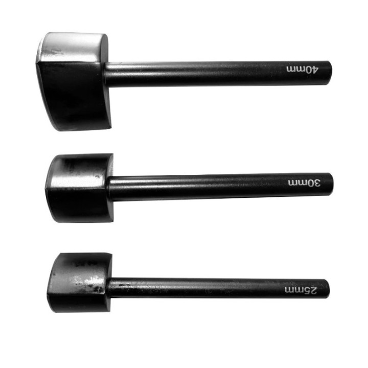 Set of 3 V-tip punches