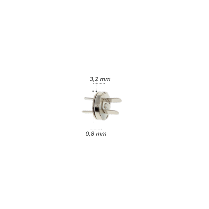 Nickel-plated claw magnetic clasp