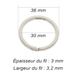 Anneau brisé plat Acier...