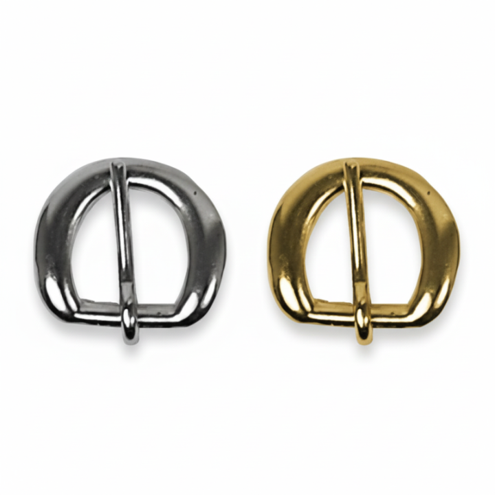 Nickel-plated Bronze Buckle Fine Rounded Lyre
