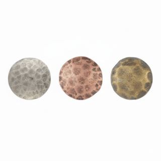 Round Hammered Concho antique brass