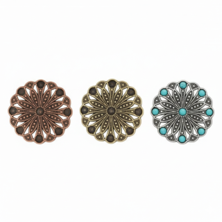Royal Round Concho antique copper