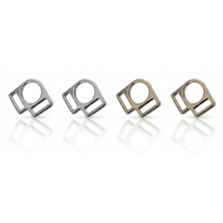 nickel plated Brass Halter Round 2 Loops