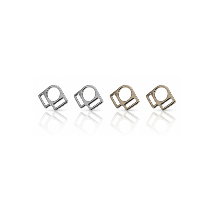 nickel plated Brass Halter Round 2 Loops