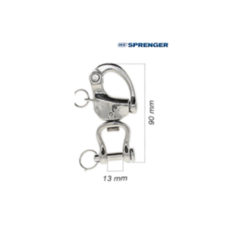HS Harness Snap Hooks SPRENGER Patented - Stainless Steel