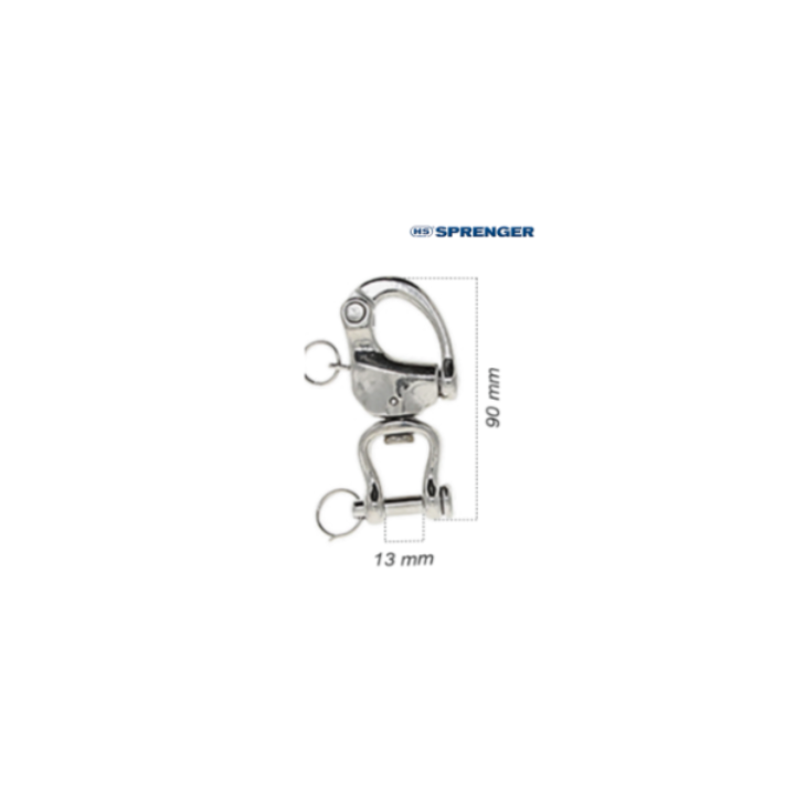 HS Harness Snap Hooks SPRENGER Patented - Stainless Steel