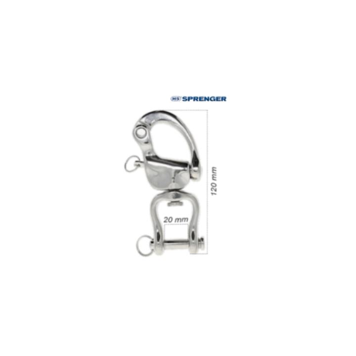 HS Harness Snap Hooks SPRENGER Patented - Stainless Steel