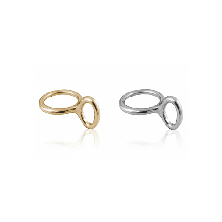 solid Brass ring w/ loop
