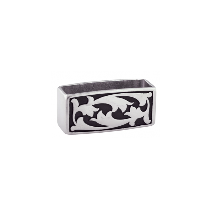 floral loop w/ black patina