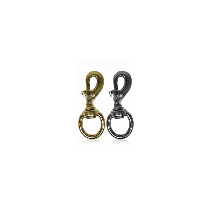 Mousqueton Bronze Doré / Golden tirette oeil tournant
