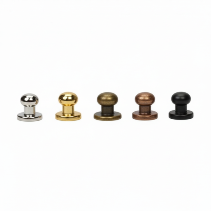 Button Screw Stud antique nickel