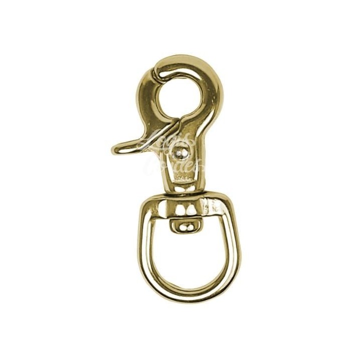 Mousqueton Inox Nickelé / Stainless Steel mexicain rond tournant