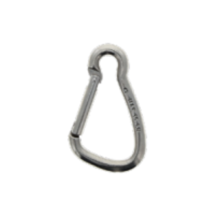 Stainless steel firefighter carabiner without eyelet