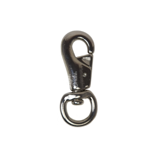 Nickel-Plated Steel Snap Hook / Nickel 25mm/12cm Bull Snap with Swivel Eye